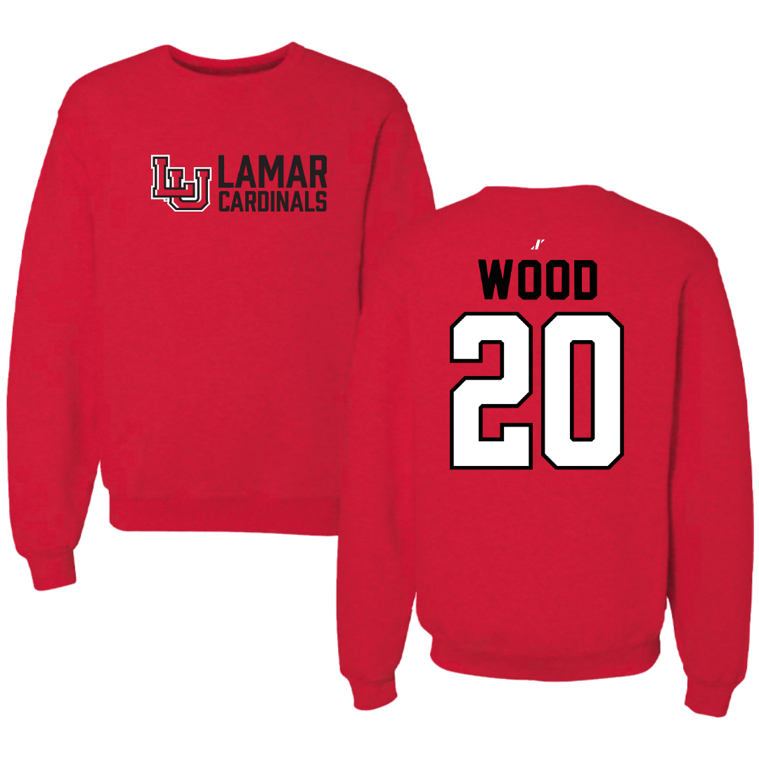 Lamar University Soccer Red General Crewneck - #20 Emmy Wood