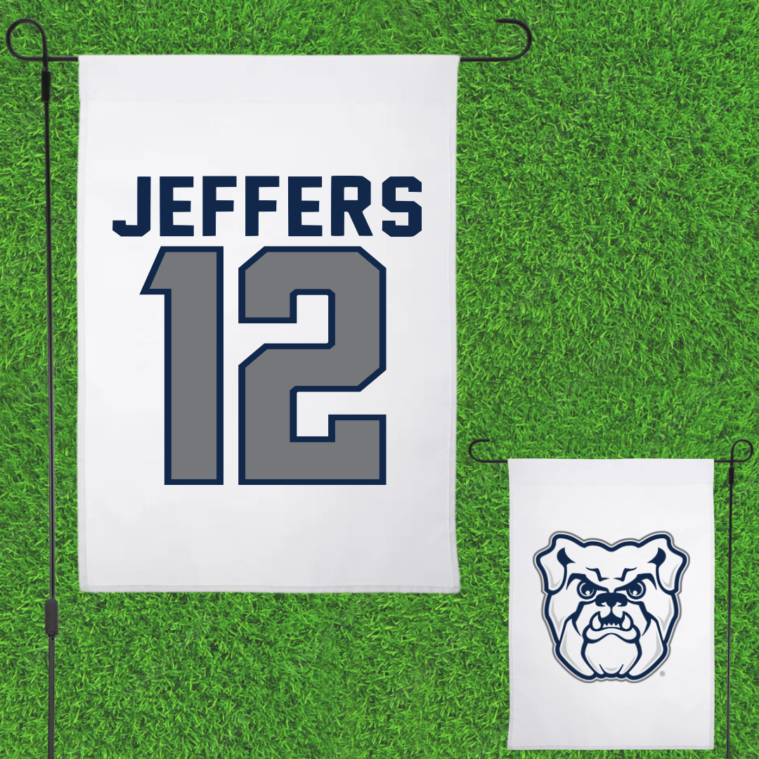 Butler University Basketball White Garden Flag - #12 Chloe Jeffers