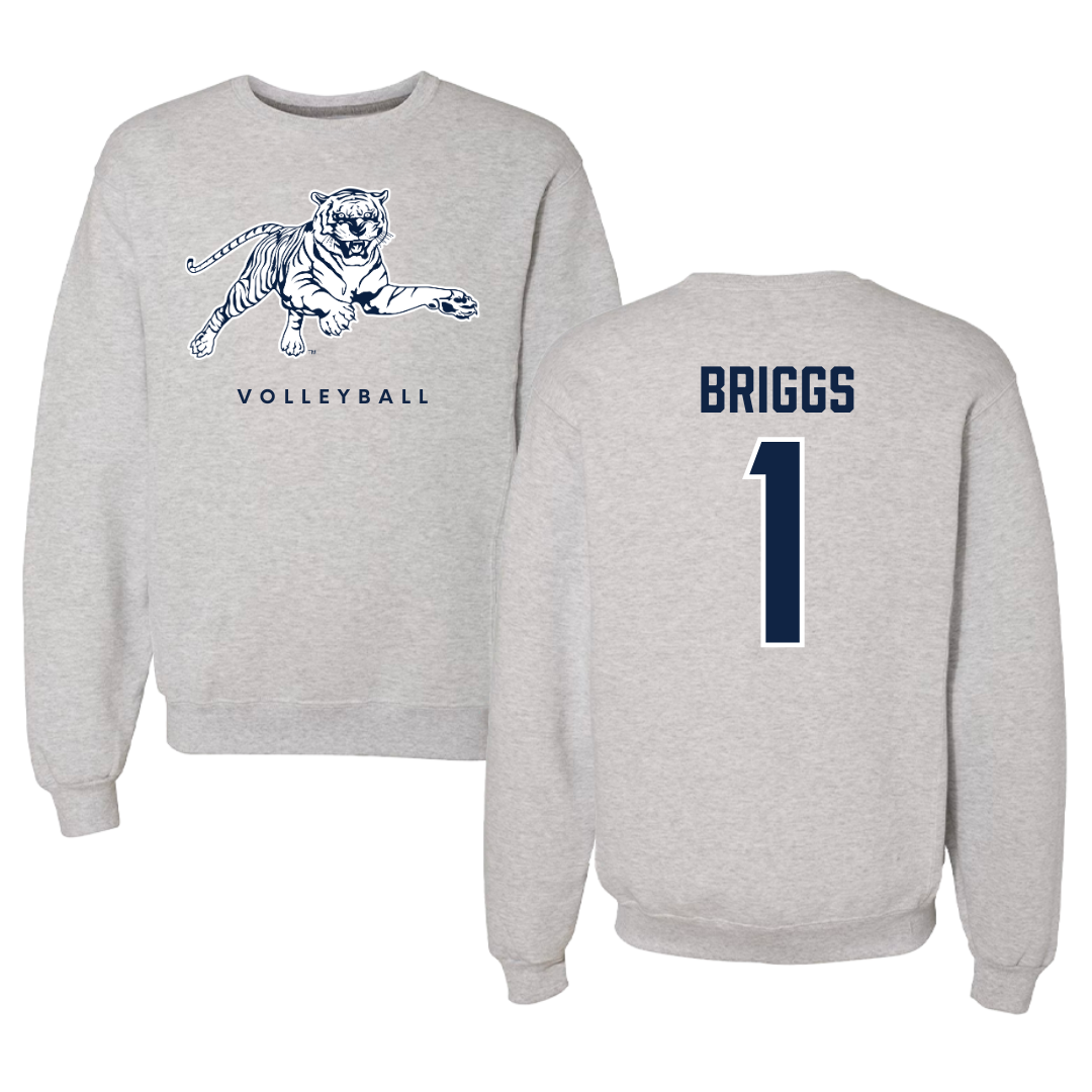 Jackson State University Volleyball Gray Crewneck - #1 Hope Briggs