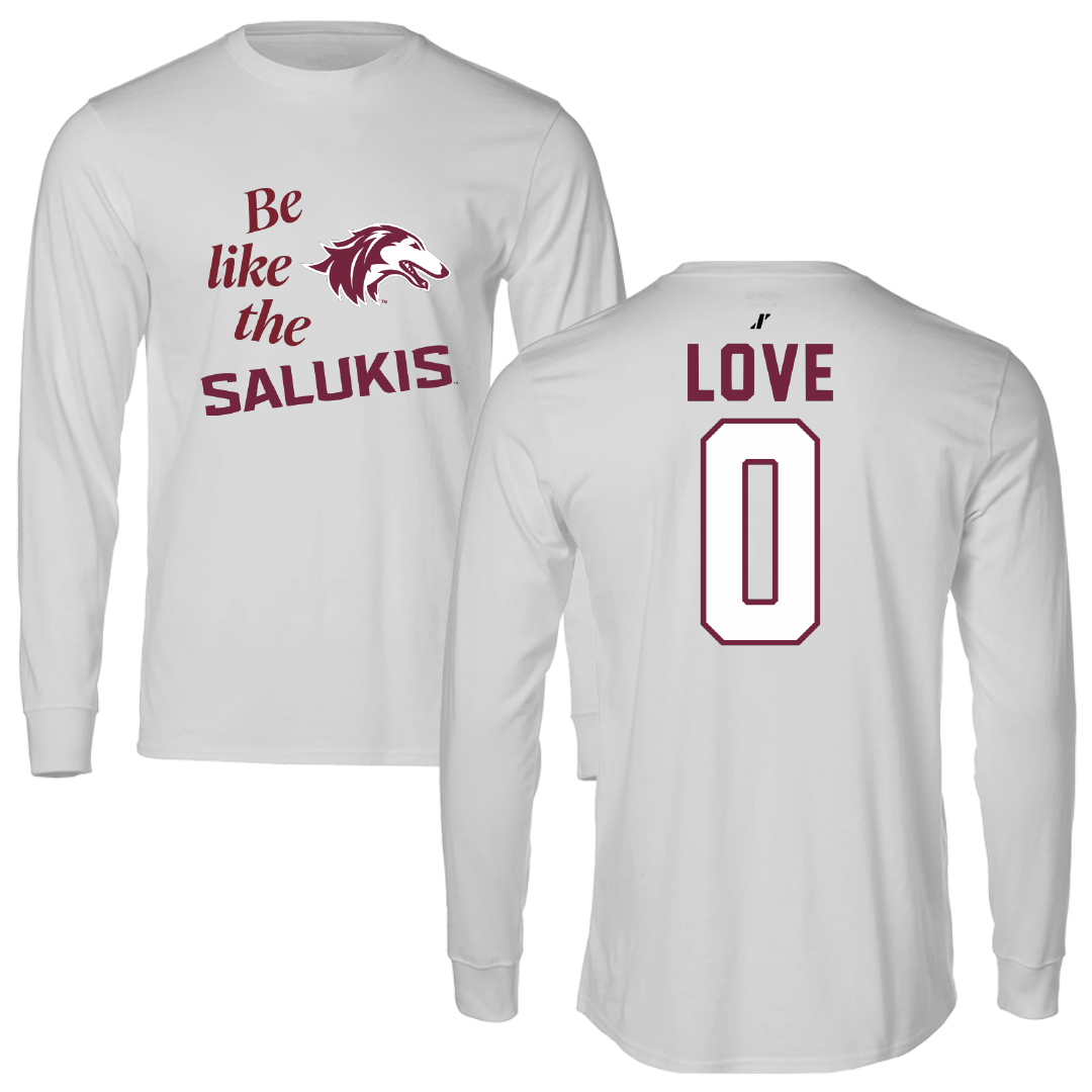 Southern Illinois University at Carbondale Basketball Light Gray Be Like Us Performance Long Sleeve - #0 Quierra Love