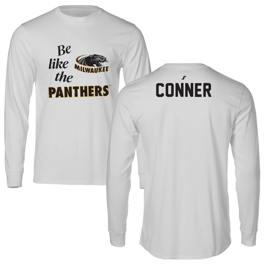 University of Wisconsin-Milwaukee TF and XC Light Gray Be Like Us Performance Long Sleeve - Claudia Conner