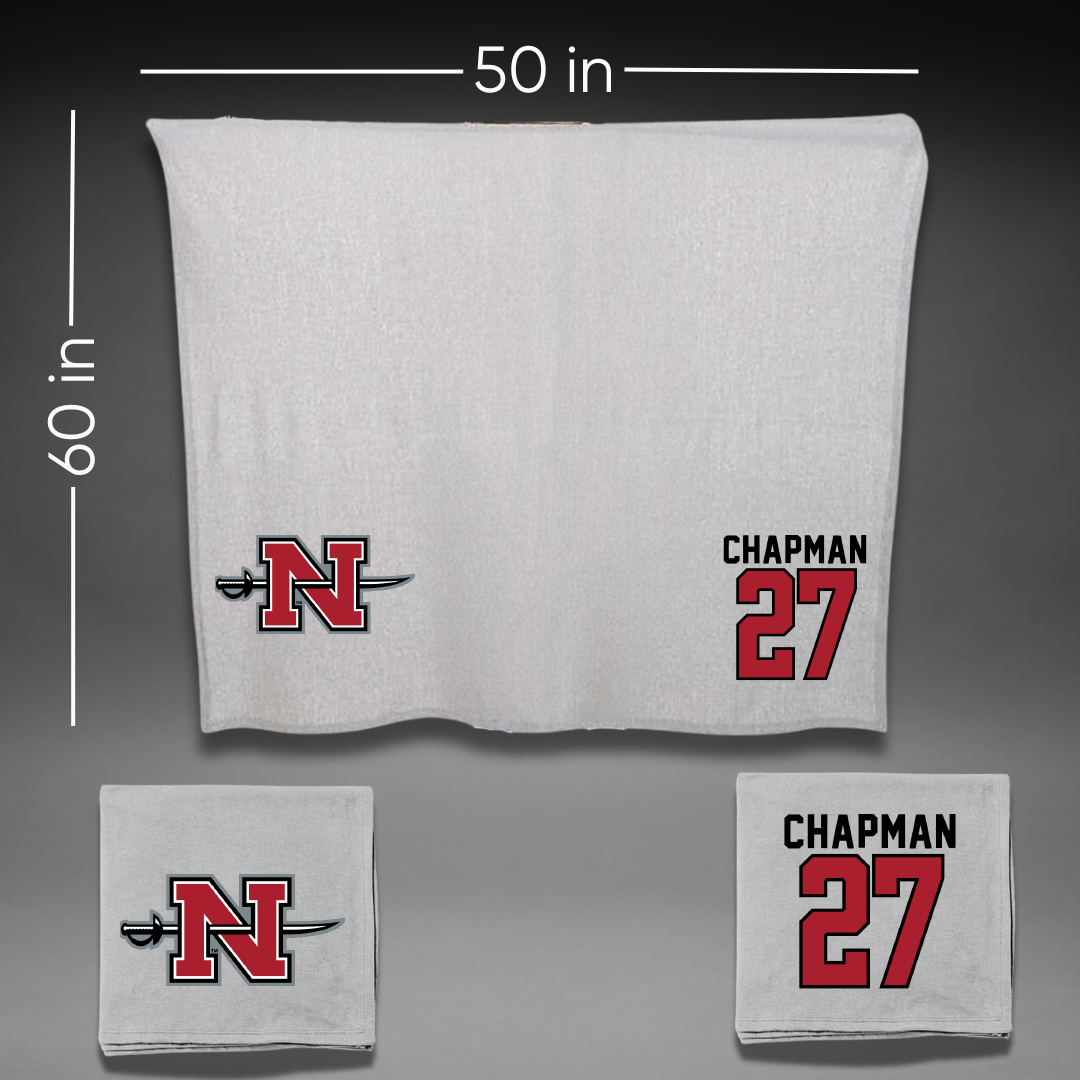Nicholls State University Football Gray Blanket - #27 Gil Chapman