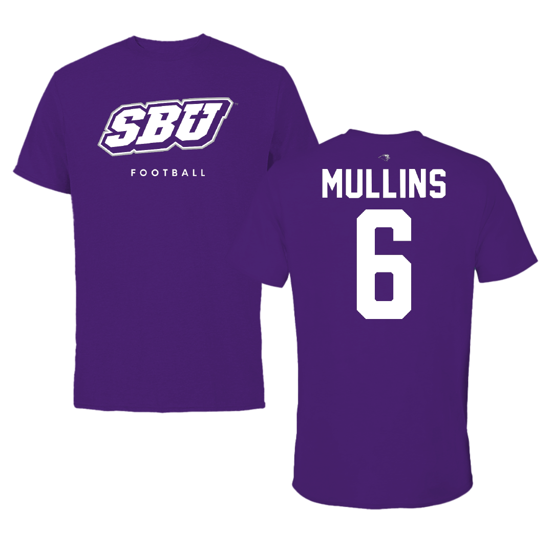 Southwest Baptist University Football Team Purple Tee - #6 Canaan Mullins