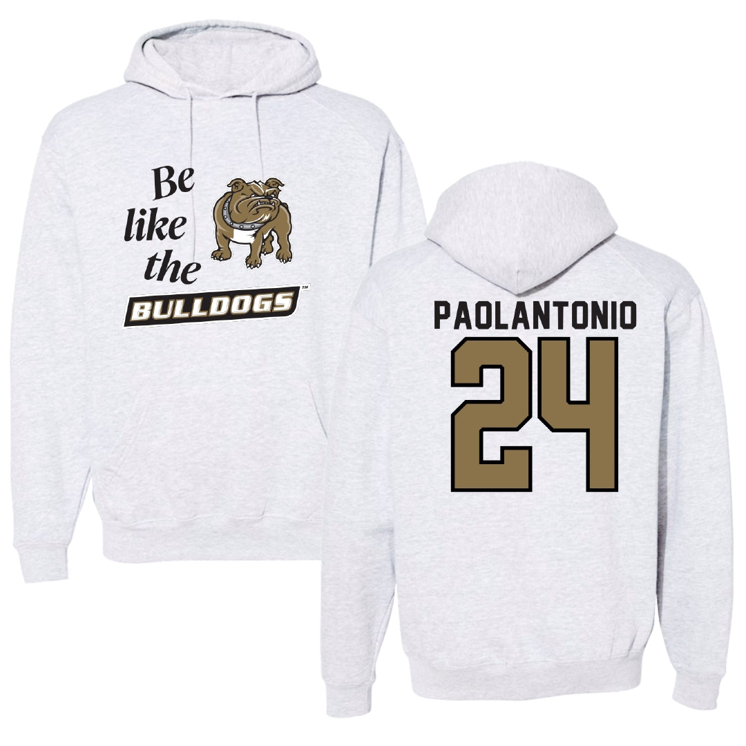 Bryant University Softball Light Gray Be Like Us Hoodie - #24 Caroline Paolantonio