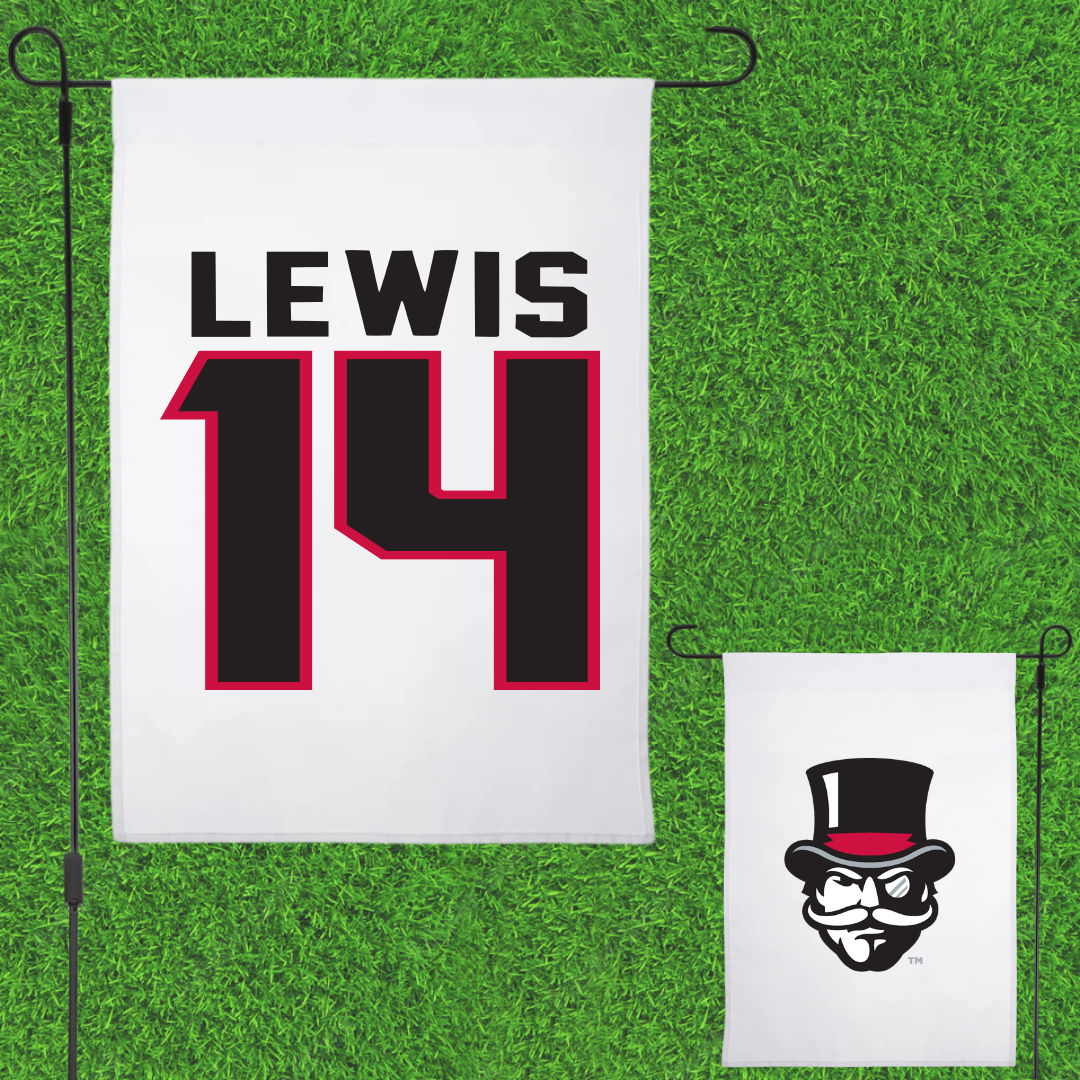 Austin Peay State University Football White Garden Flag - #14 Christian Lewis
