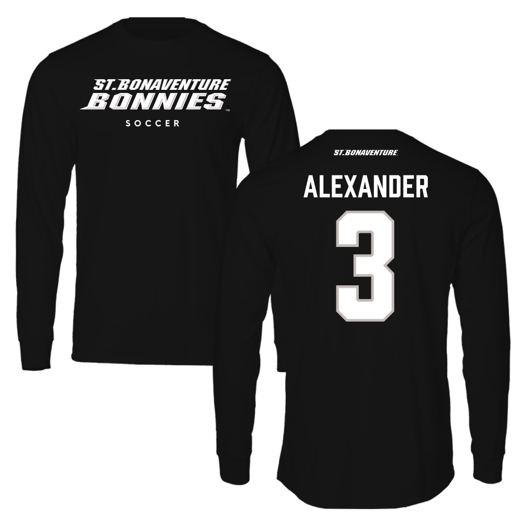 St. Bonaventure University Soccer Black Performance Long Sleeve - #3 Chanel Alexander