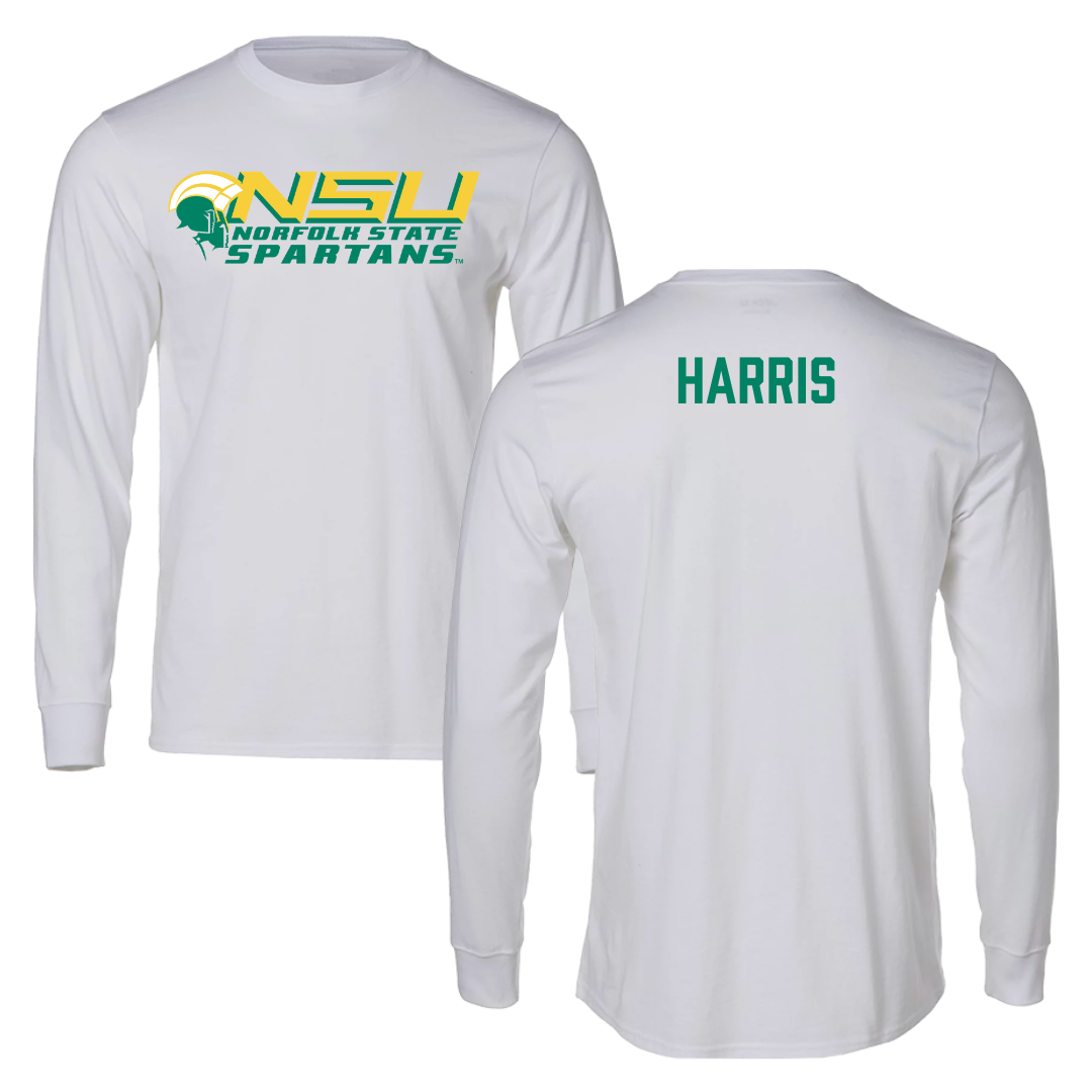 Norfolk State University TF and XC White Long Sleeve - Armani Harris