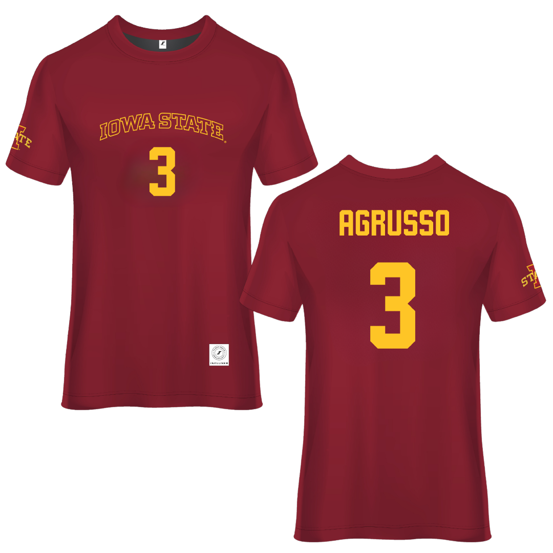 Iowa State University Cardinal Soccer Jersey - #3 Isabella Agrusso