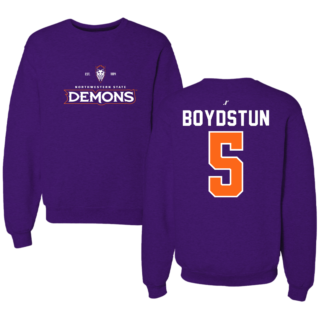 Northwestern State University Volleyball Purple General Crewneck - #5 Piper Boydstun