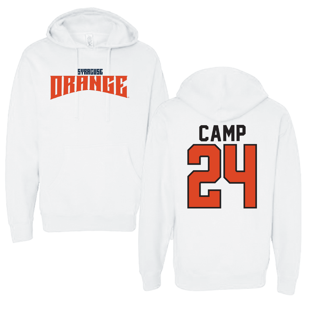 Syracuse University Basketball White Classic Hoodie - #24 Dominique Camp