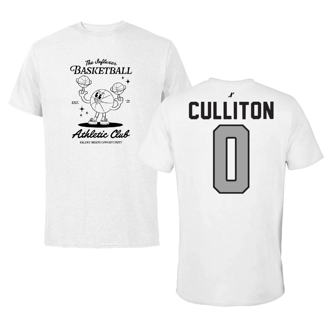 Basketball White Influxer Athletic Club Tee - #0 Beatrice Culliton