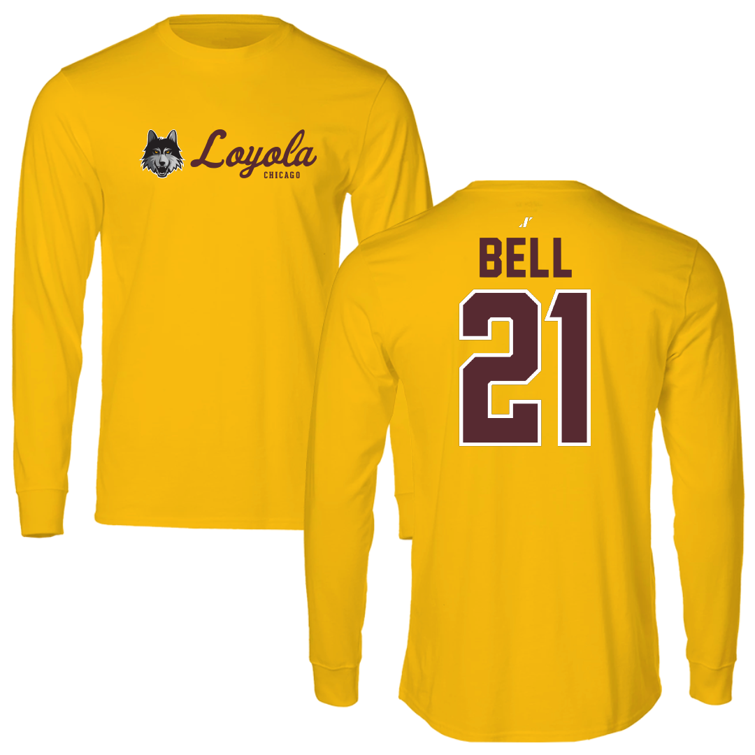 Loyola University-Chicago Volleyball Gold General Long Sleeve - #21 Brad Bell