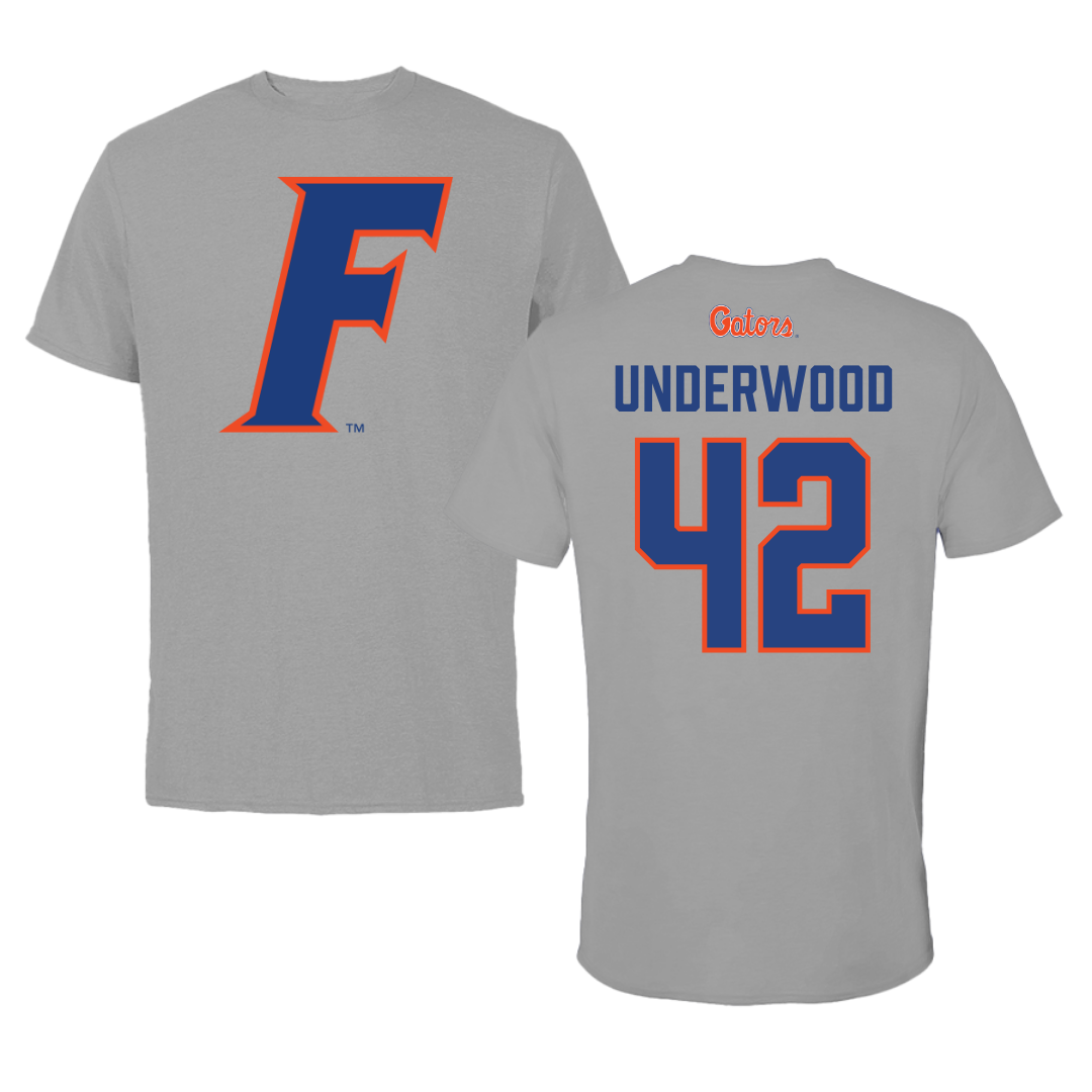 University of Florida Football Dark Gray Performance Tee - #42 Rocco Underwood
