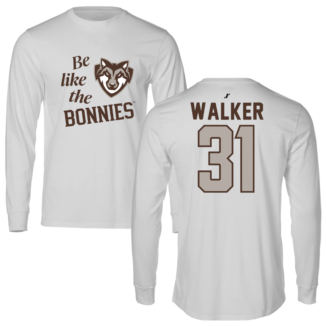 St. Bonaventure University Baseball Light Gray Be Like Us Long Sleeve - #31 Kade Walker