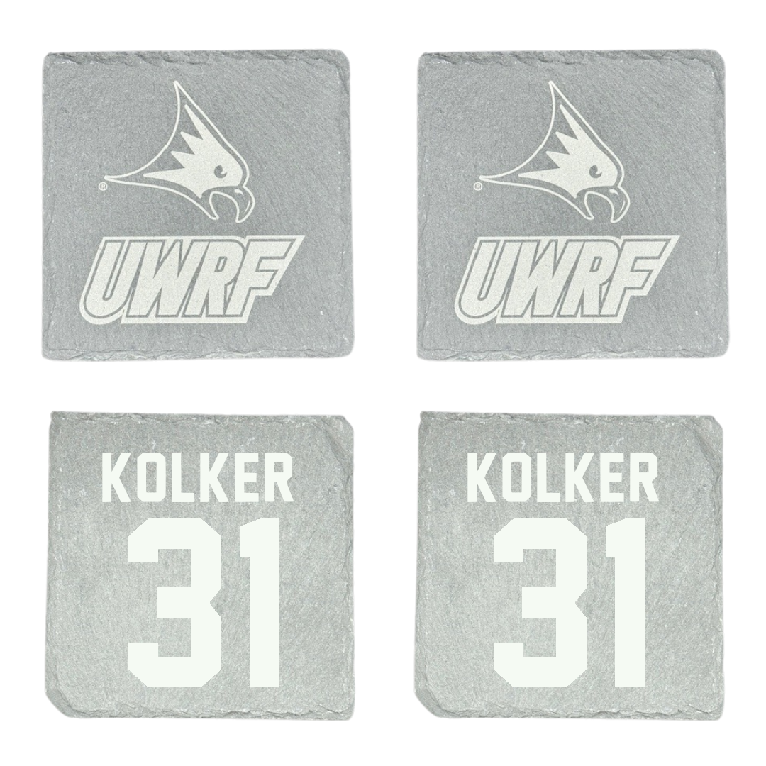 University of Wisconsin-River Falls Football Stone Coaster (4 Pack)  - #31 Jaden Kolker