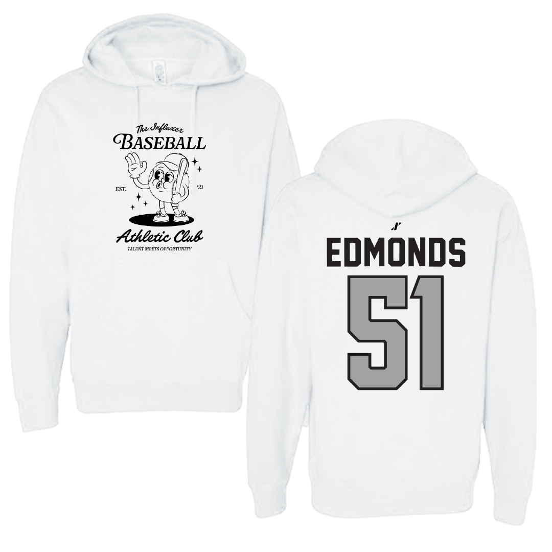 Baseball White Influxer Athletic Club Hoodie - #51 Cameron Edmonds