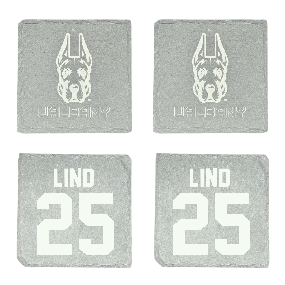 University at Albany Soccer Stone Coaster (4 Pack)  - #25 Zach Lind