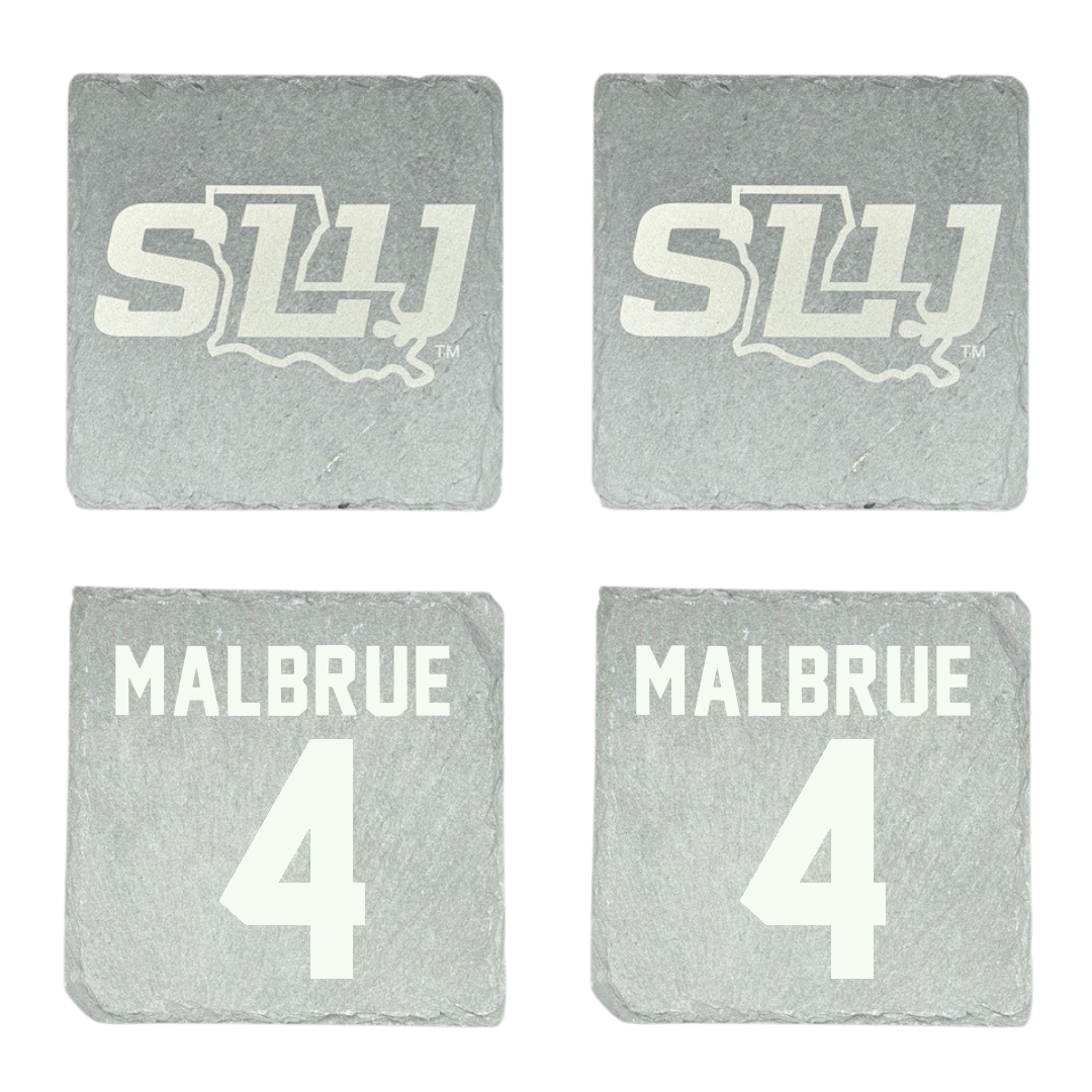 Southeastern Louisiana University Basketball Stone Coaster (4 Pack)  - #4 Jason Malbrue
