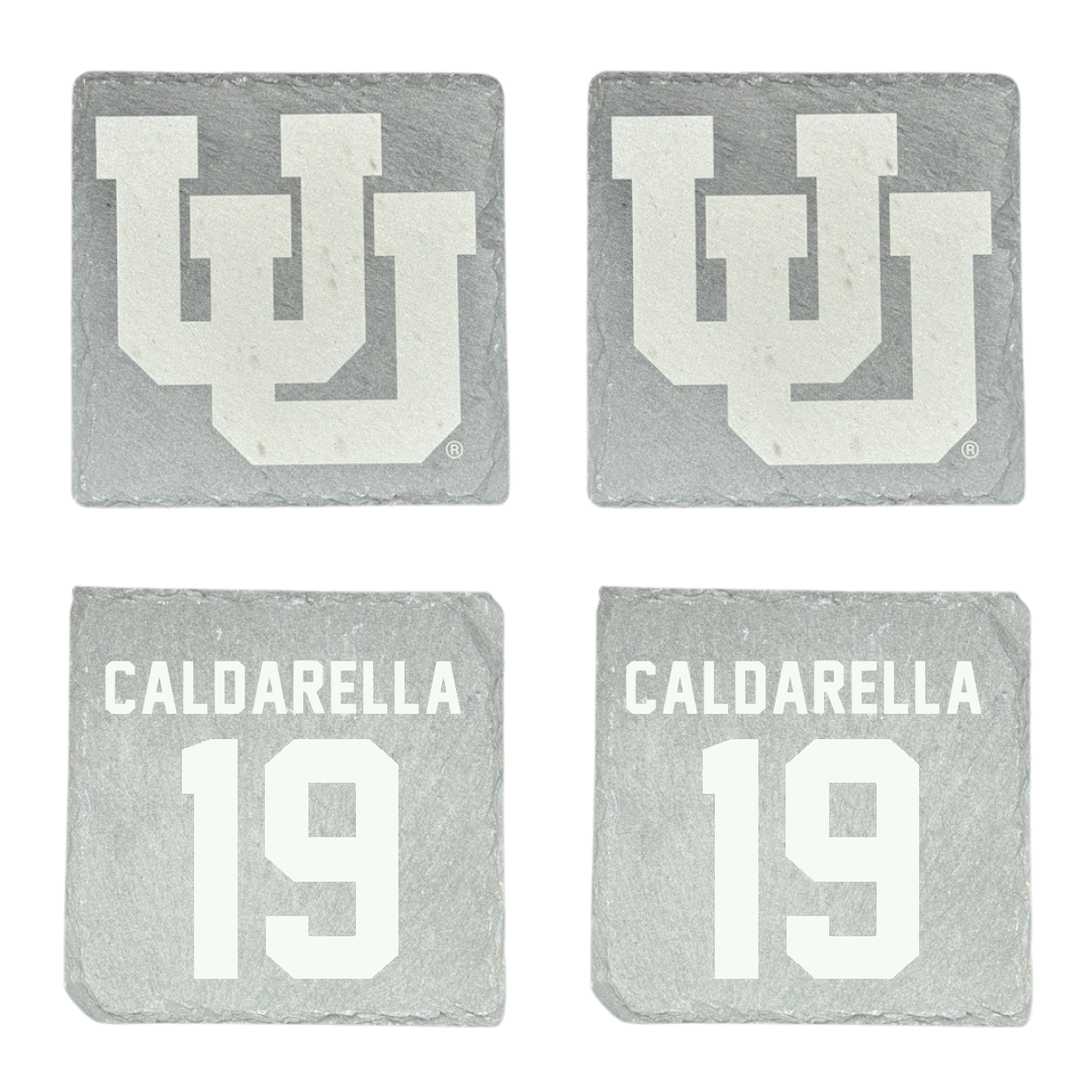 University of Utah Football Stone Coaster (4 Pack)  - #19 Luca Caldarella