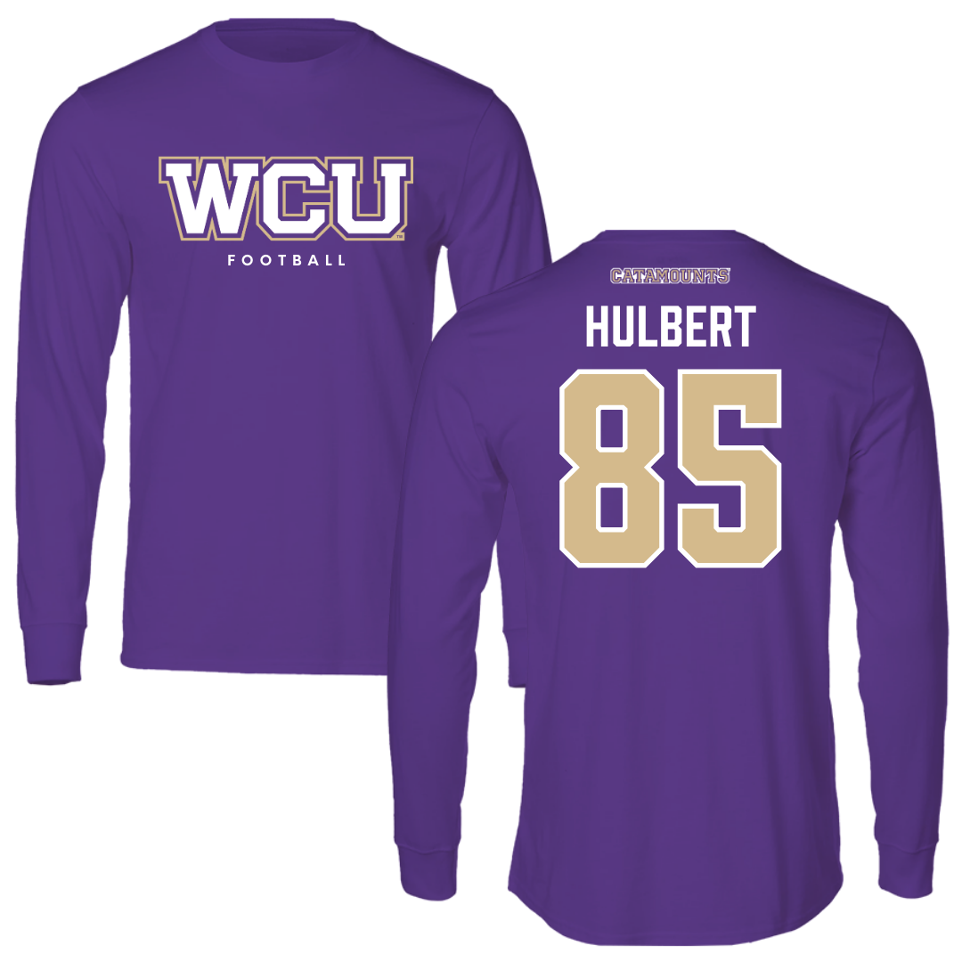 Western Carolina University Football Royal Purple Performance Long Sleeve - #85 David Hulbert