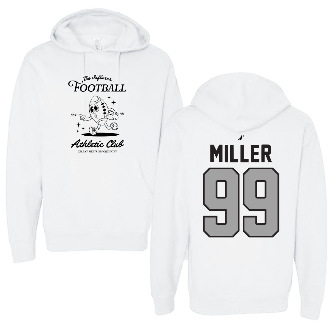 Football White Influxer Athletic Club Hoodie - #99 Trevor Miller