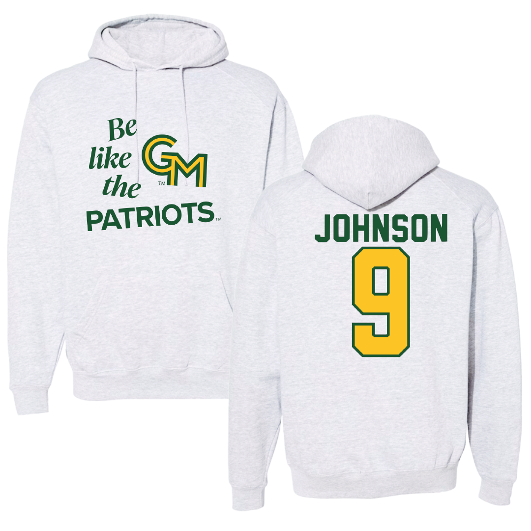 George Mason University Basketball Light Gray Be Like Us Hoodie - #9 Kam Johnson