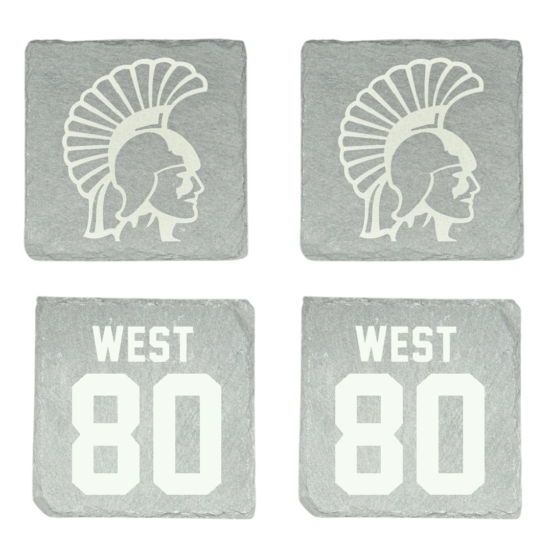 Winona State University Football Stone Coaster (4 Pack)  - #80 Jaylen West