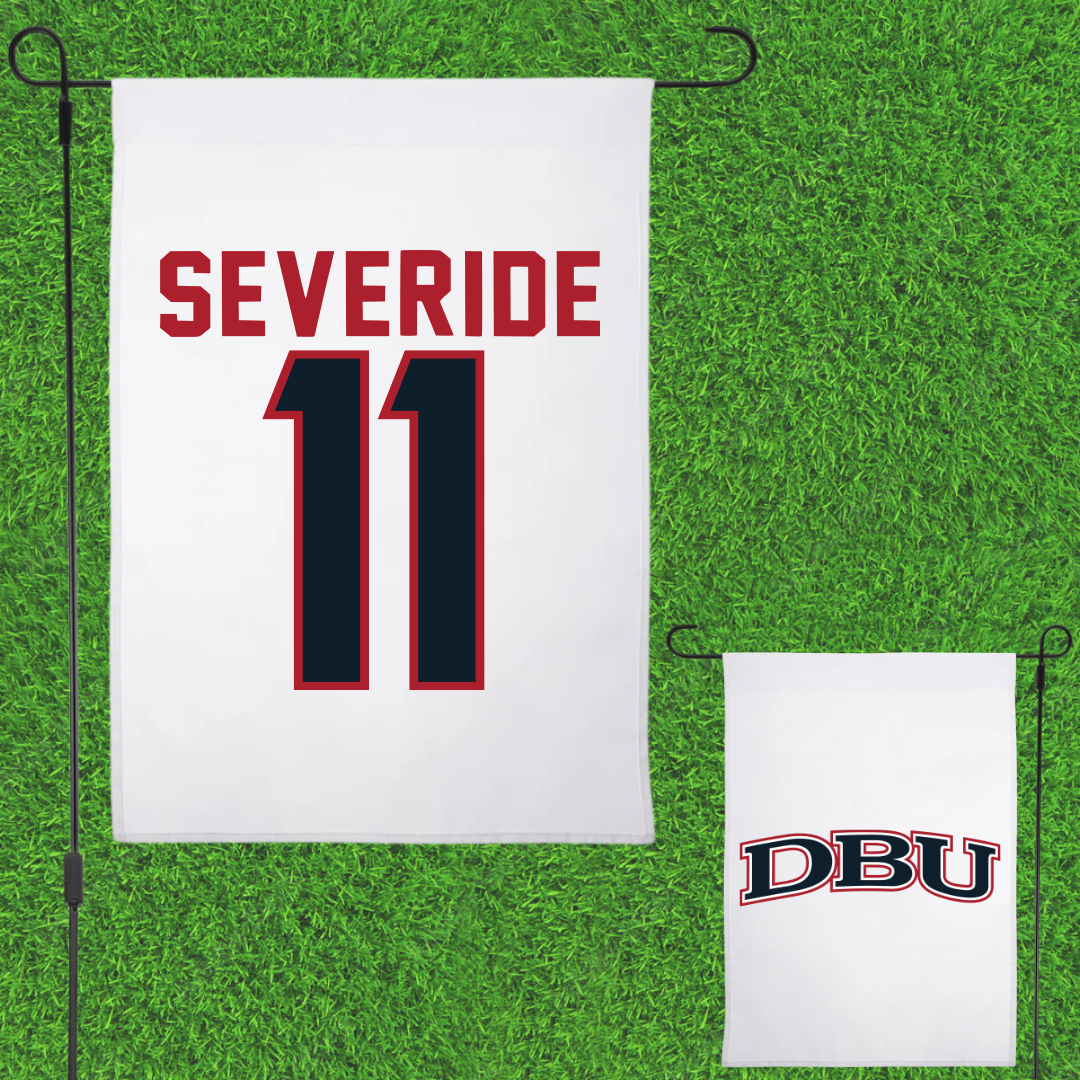 Dallas Baptist University Soccer White Garden Flag - #11 Annie Severide