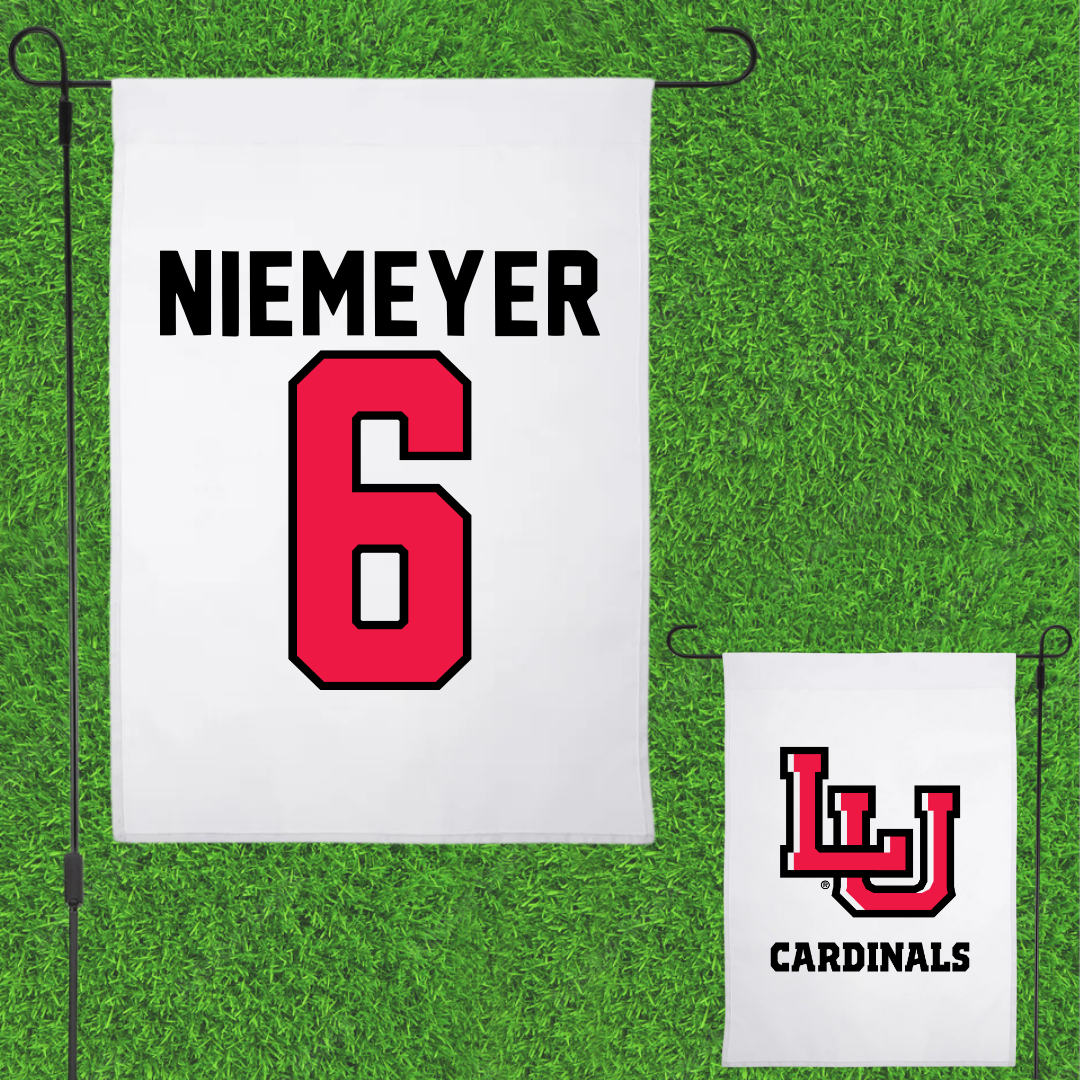 Lamar University Soccer White Garden Flag - #6 Kaitlyn Niemeyer
