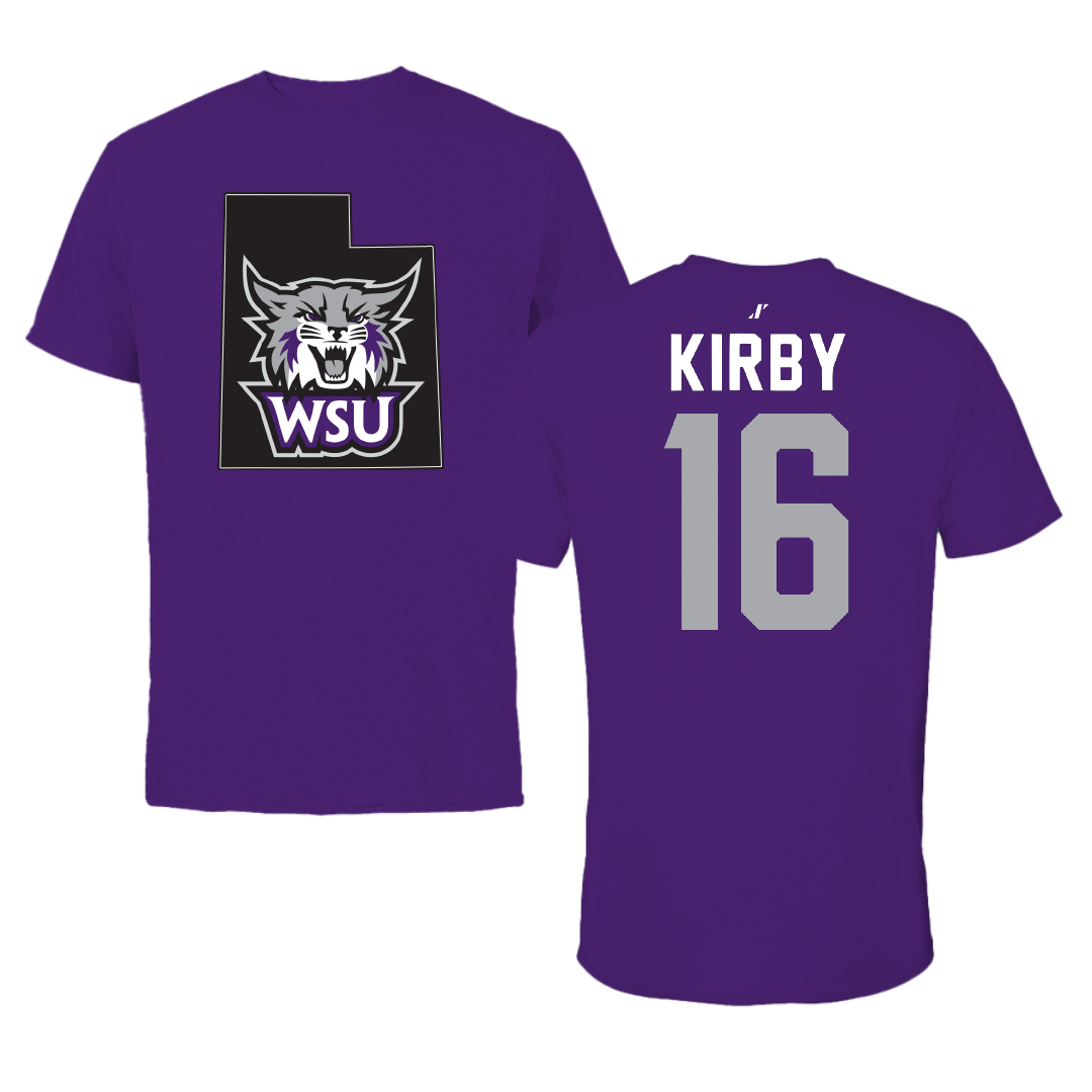 Weber State University Soccer Purple State Performance Tee - #16 Grace Kirby