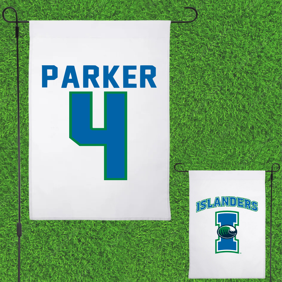 Texas A&M University-Corpus Christi Basketball White Garden Flag - #4 Kam Parker