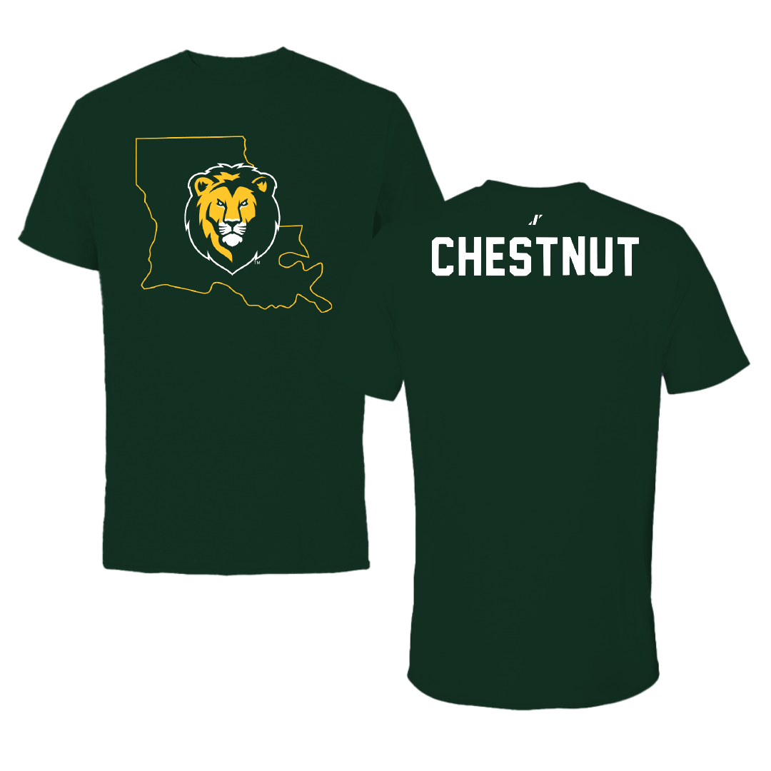 Southeastern Louisiana University TF and XC Forest Green State Tee - Darian Chestnut