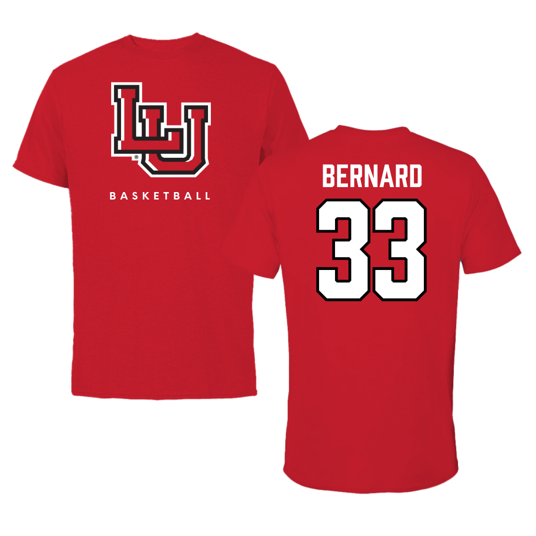 Lamar University Basketball Red Performance Tee - #33 Anaya Bernard