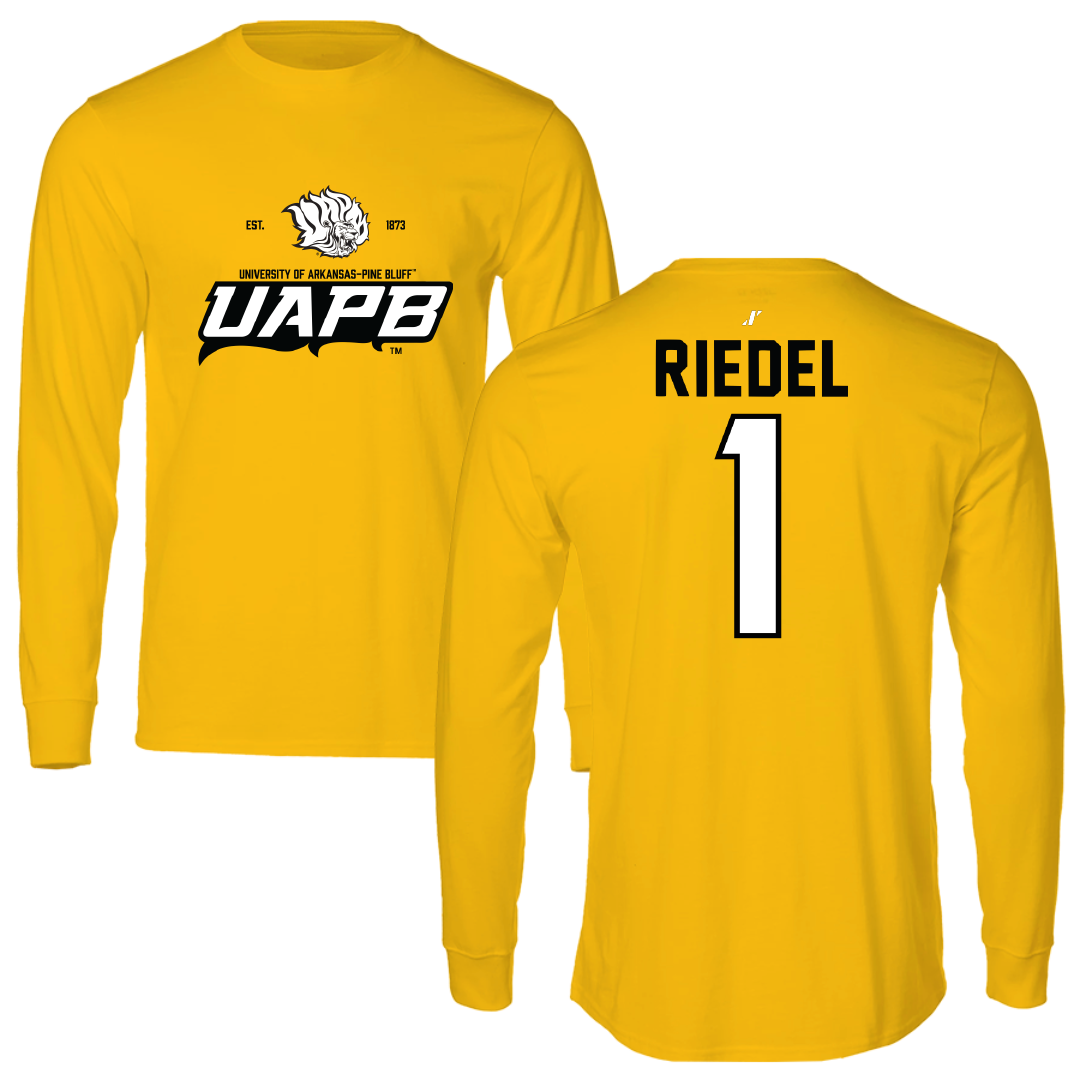 University of Arkansas-Pine Bluff Soccer Gold General Long Sleeve - #1 Makaila Riedel