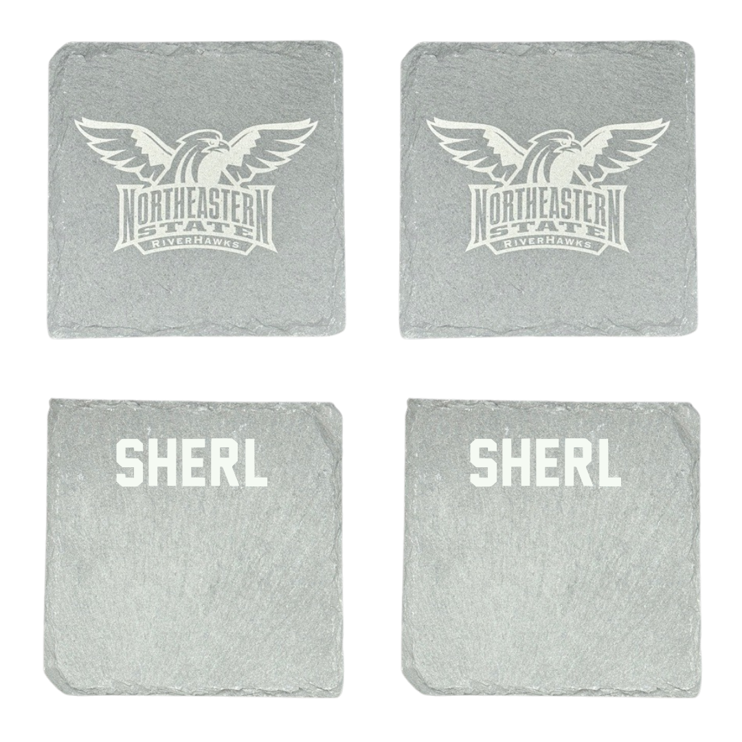 Northeastern State University Baseball Stone Coaster (4 Pack)  - Gannon Sherl