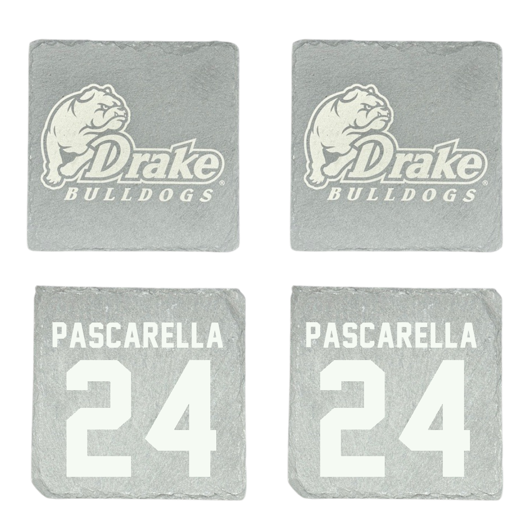 Drake University Soccer Stone Coaster (4 Pack)  - #24 Jordan Pascarella