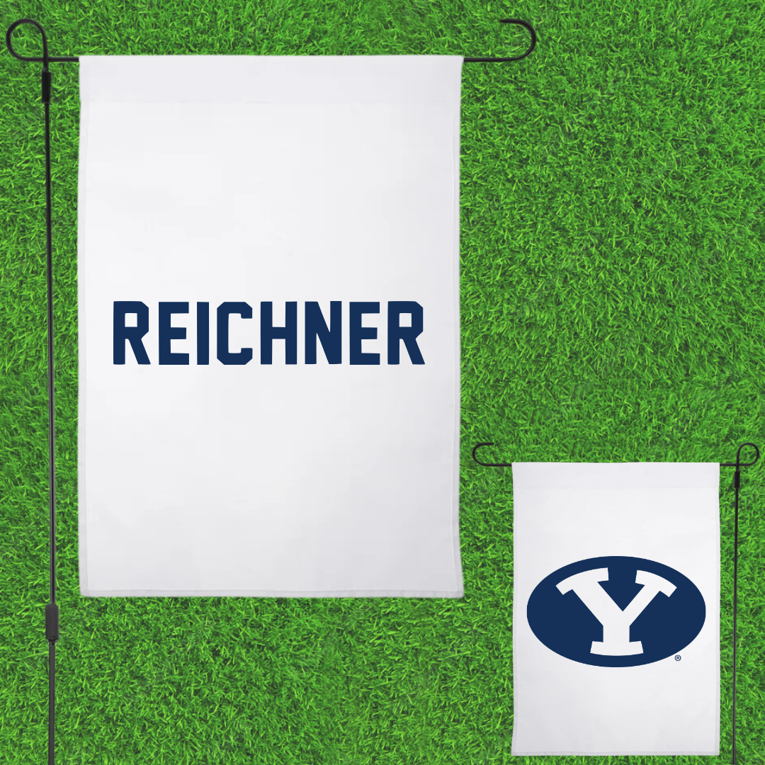 Brigham Young University Swimming & Diving White Garden Flag - Annie Reichner