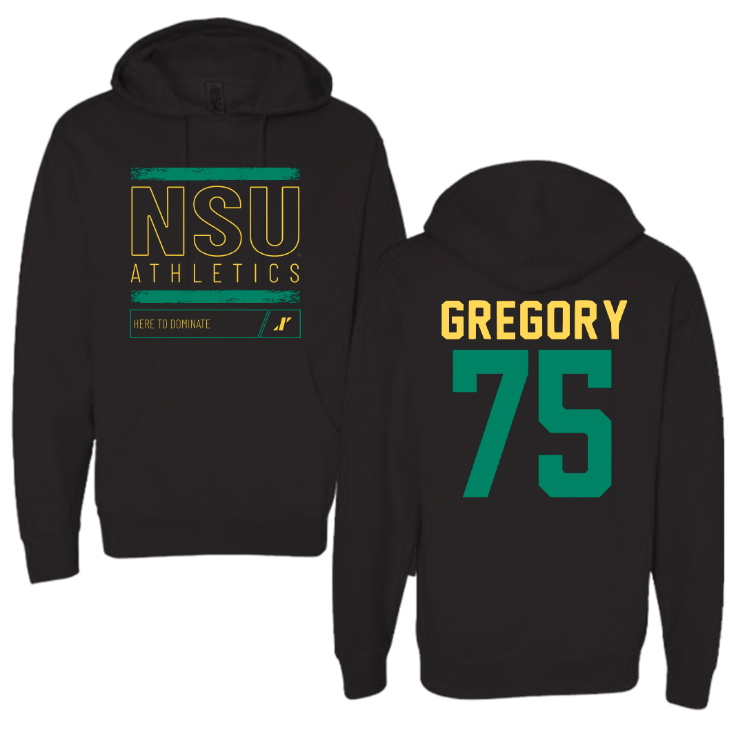 Norfolk State University Football Black Dominate Hoodie - #75 Evan Gregory