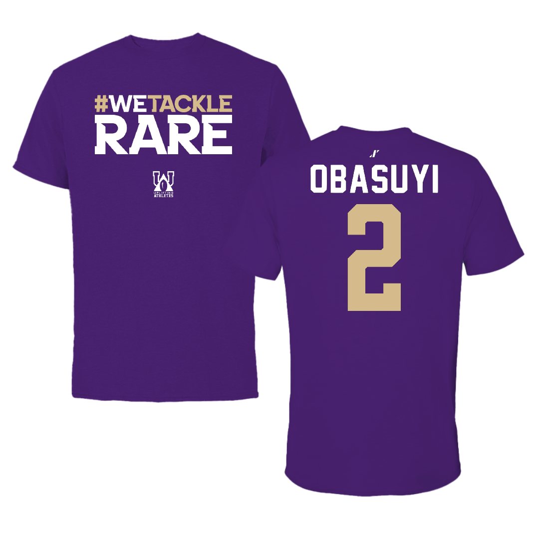 Western Carolina University Basketball Purple Uplifting Athletes Tee - #2 Kehinde Obasuyi