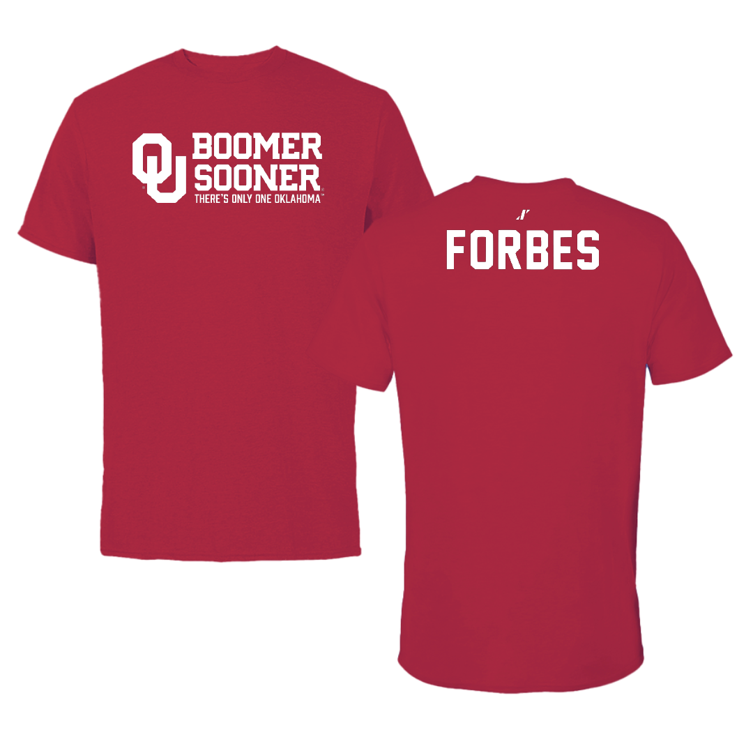 University of Oklahoma Wrestling Crimson General Tee - Christian Forbes