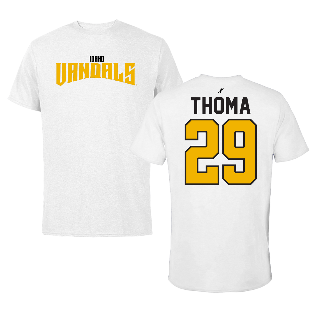 University of Idaho Soccer White Classic Tee - #29 Isabelle Thoma
