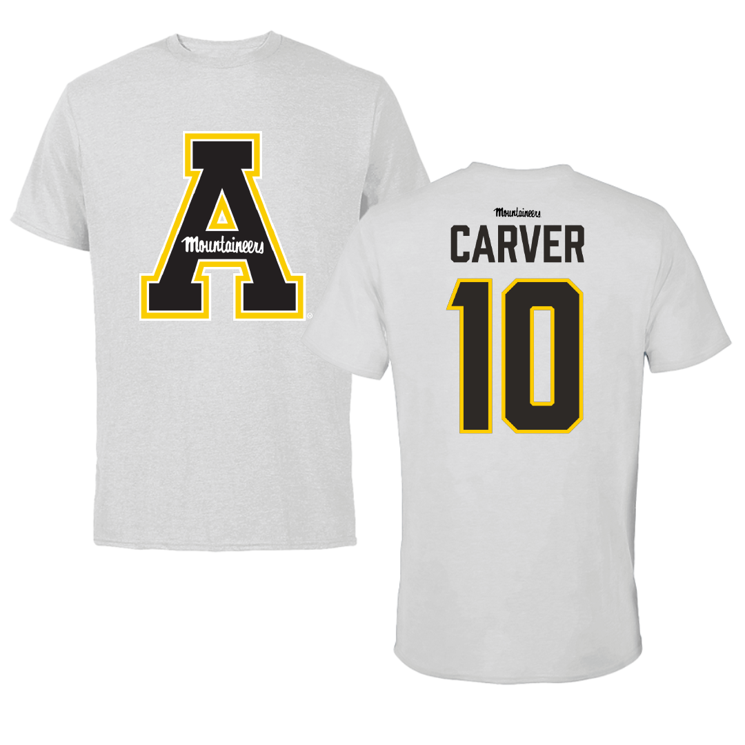 Appalachian State University Basketball Light Gray Tee - #10 Emily Carver