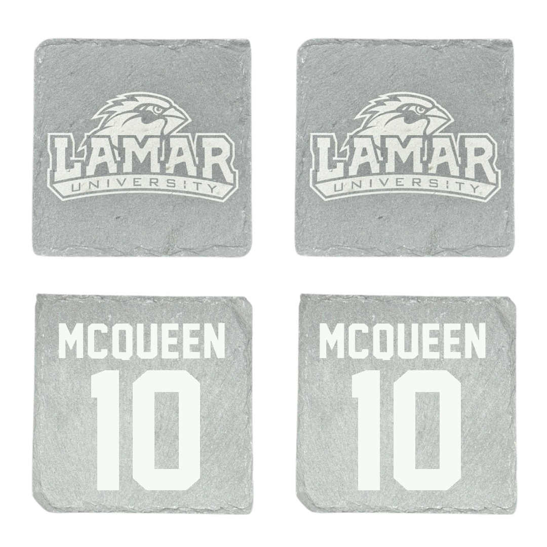 Lamar University Basketball Stone Coaster (4 Pack)  - #10 Malay McQueen