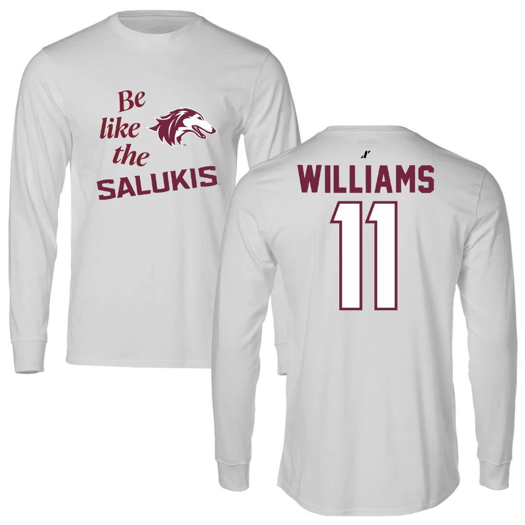 Southern Illinois University at Carbondale Basketball Light Gray Be Like Us Long Sleeve - #11 Shemera Williams