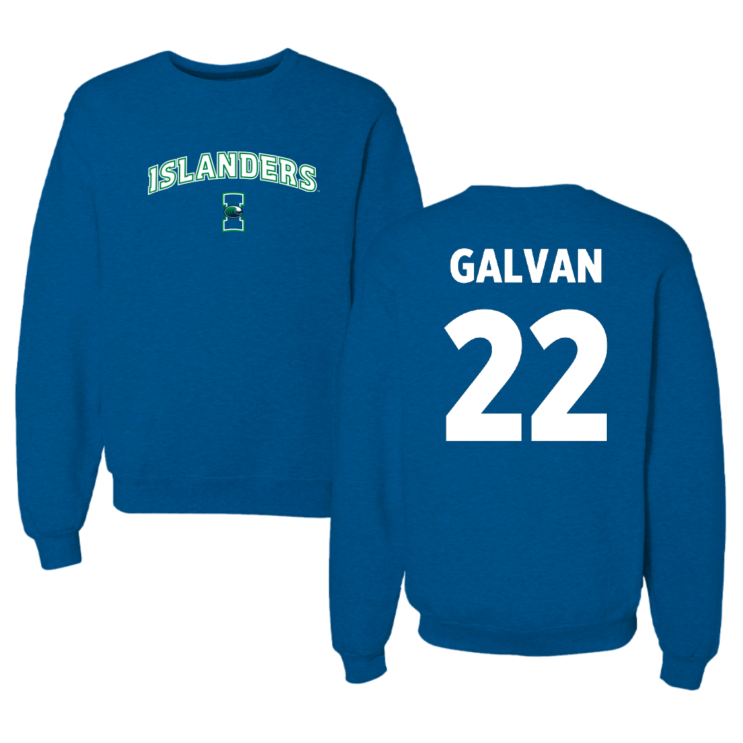 Texas A&M University-Corpus Christi Softball Blue Crewneck - #22 Siarah Galvan