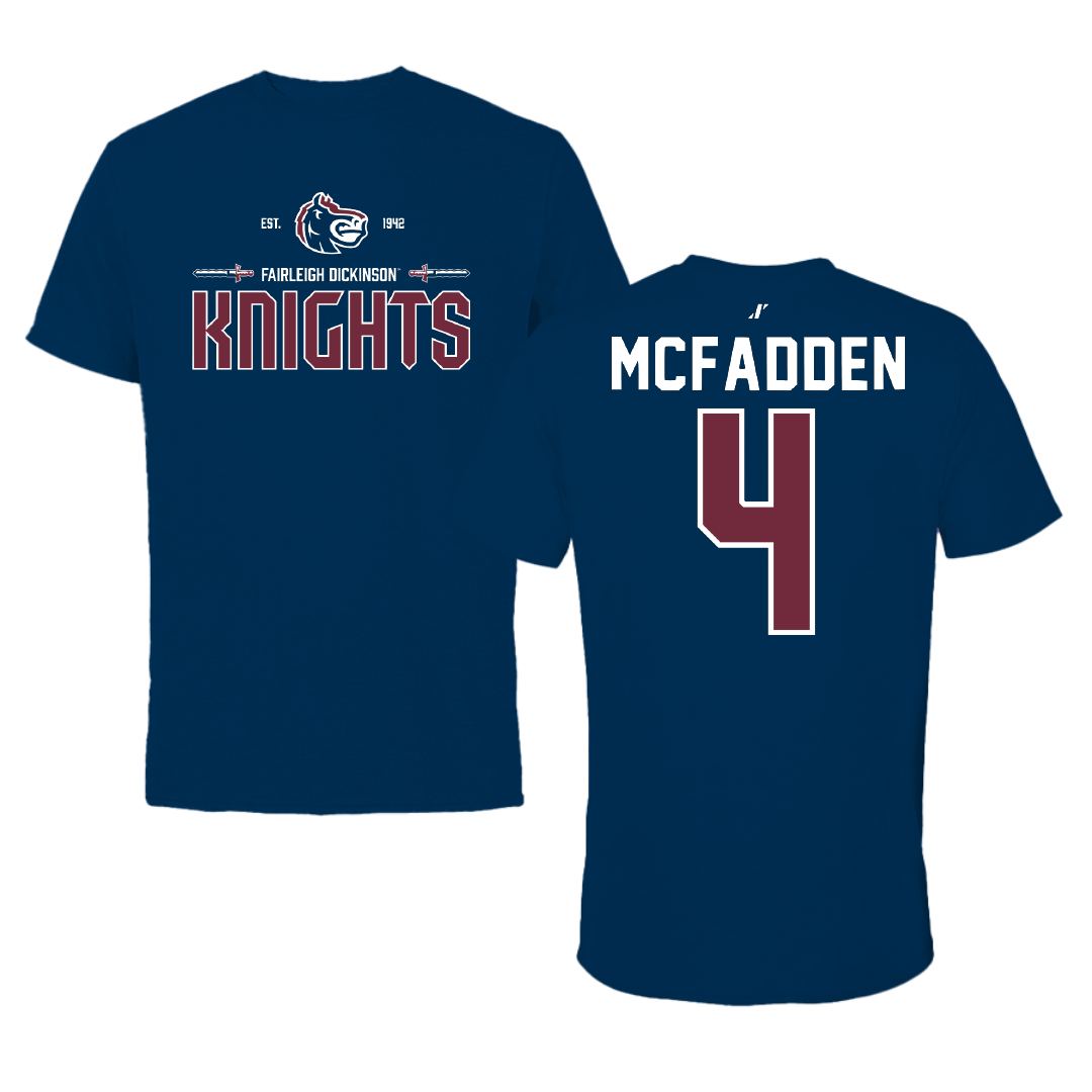 Fairleigh Dickinson University-Metropolitan Campus Volleyball Navy General Tee - #4 Dylan McFadden