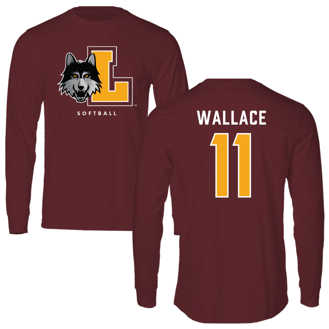 Loyola University-Chicago Softball Maroon Mascot Performance Long Sleeve - #11 Haley Wallace