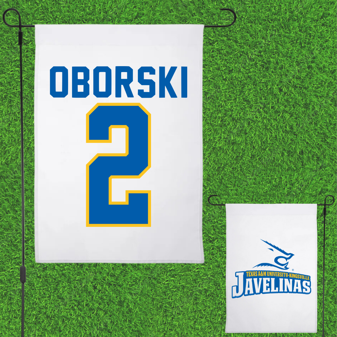 Texas A&M University-Kingsville Softball White Garden Flag - #2 Rylee Oborski