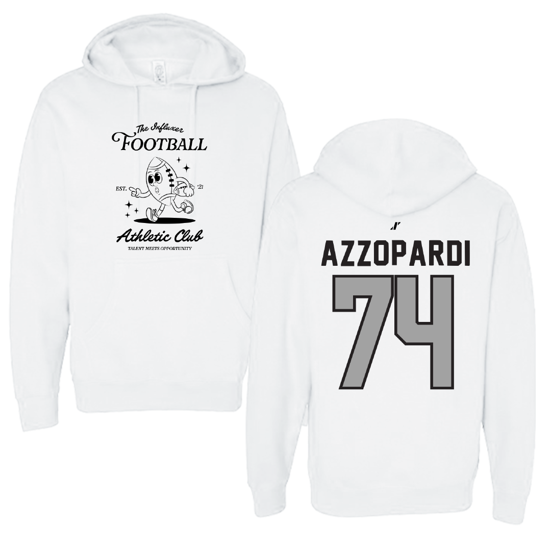 Football White Influxer Athletic Club Hoodie - #74 Nate Azzopardi