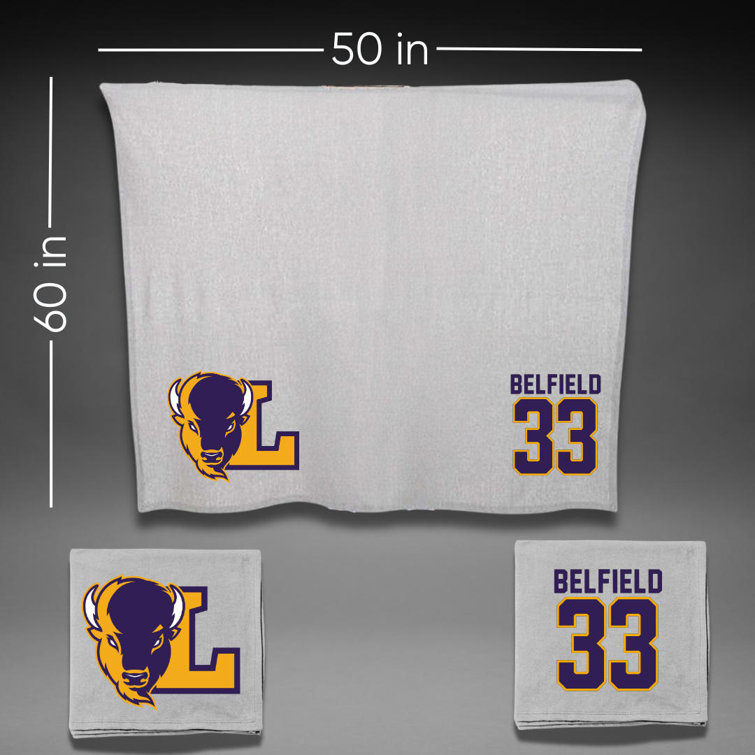 Lipscomb University Softball Gray Blanket - #33 Kaylyn Belfield